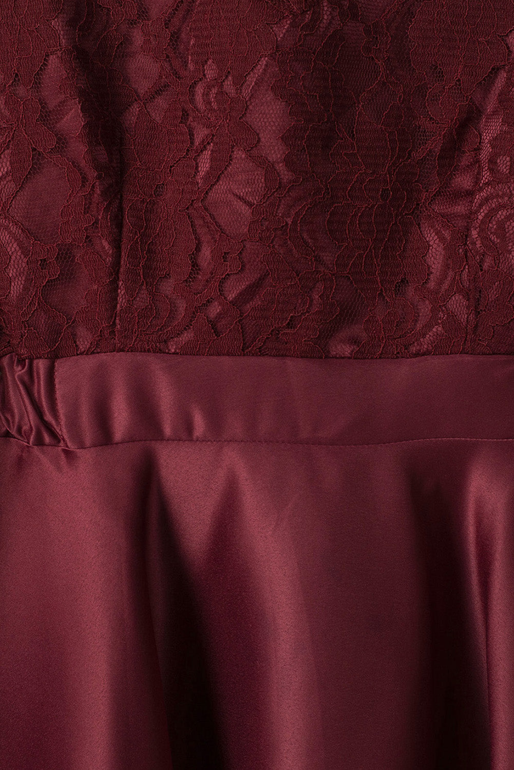 Spliced Lace High-Low Long Sleeve Dress - store name